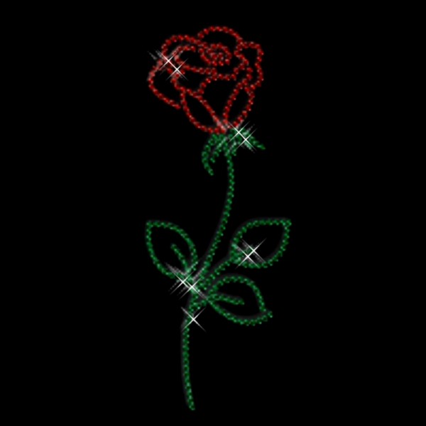 Strassmotiv - Rose Gr 5,7 x 14,8 cm