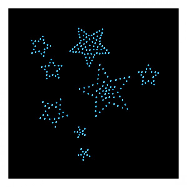 Strassmotiv - Sternenhimmel Farbe aquablau